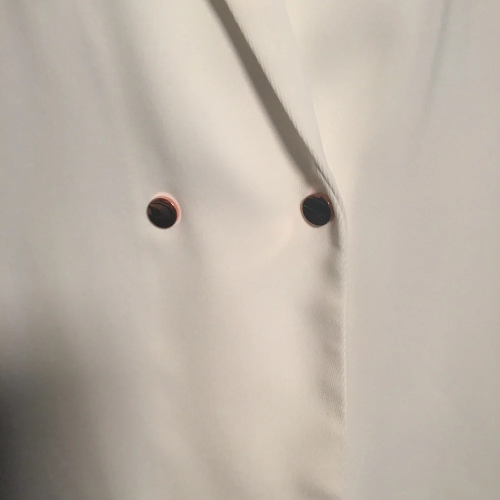Topshop Ivory Double-Breasted Blazer